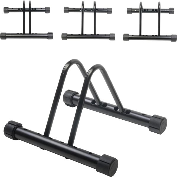 Bike Rack | Floor Stand | Garage-Specific Adjustable Rack | Indoor/Outdoor Use | Sturdy, Compact Design | Perfect for MTB & Road Bikes