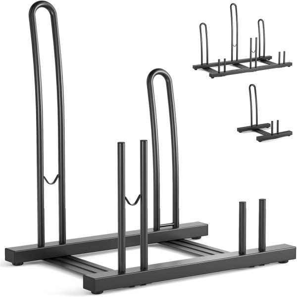 Bike Parking Rack — Universal Indoor/Outdoor Storage Stand; Suitable for Garage Parking of Mountain, Road, & Hybrid Bikes; Compatible with Tires Up to 2.4 Inches Wide